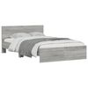 vidaXL Cadre de lit sans matelas sonoma gris 135x190 cm