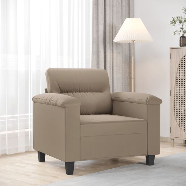 vidaXL Chaise de canap&eacute; Taupe 60 cm Tissu microfibre
