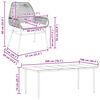 vidaXL Ensemble &agrave; manger de jardin coussins 9pcs noir poly rotin verre