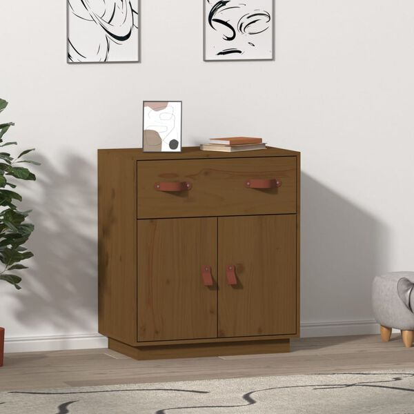 vidaXL Buffet Marron miel 65,5x40x75 cm Bois massif de pin