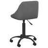 vidaXL Chaise de bureau Gris foncé Velours