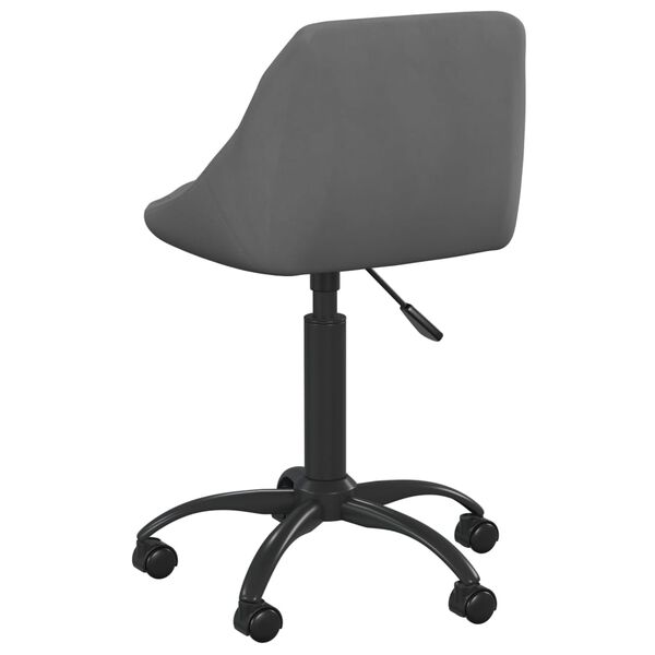 vidaXL Chaise de bureau Gris foncé Velours