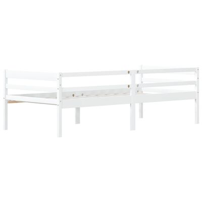 vidaXL Cadre de lit sans matelas blanc bois de pin massif 90x200 cm