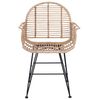 vidaXL Chaise de salle &agrave; manger 2 pcs Naturel 44 x 44 x 74 cm