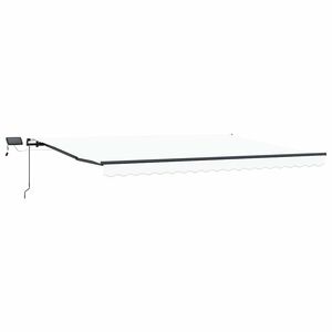 vidaXL Auvent r&eacute;tractable Blanc 400 &times; 300 cm Tissu et Aluminium