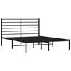 vidaXL Cadre de lit m&eacute;tal sans matelas avec t&ecirc;te de lit noir 120x190cm
