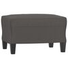 vidaXL Ensemble de canap&eacute;s 3 pcs oreillers et coussins Gris Similicuir