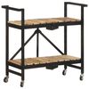 vidaXL Chariot de cuisine 87x36x81 cm Bois massif de manguier