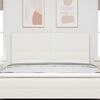 vidaXL T&ecirc;te de lit avec t&ecirc;te de lit Cr&egrave;me 180 cm Cuir synth&eacute;tique