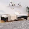 vidaXL Lit coulissant sans matelas noir 2x(90x200) cm