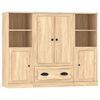 vidaXL Buffets 3 pcs ch&ecirc;ne sonoma bois d'ing&eacute;nierie