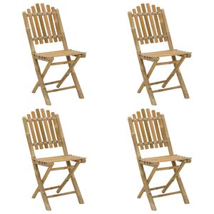 vidaXL Chaise de jardin 4 pc Naturel Bambou