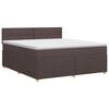 vidaXL Lit boxspring avec matelas Marron fonc&eacute; 140 x 190 cm Tissu