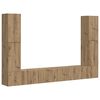 vidaXL Ensemble meuble TV 8 pc Ch&ecirc;ne artisanal Bois d'ing&eacute;nierie