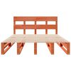 vidaXL Cadre de lit sans matelas cire marron 150x200cm bois pin massif