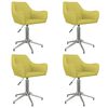 vidaXL Chaises pivotantes &agrave; manger lot de 4 vert tissu