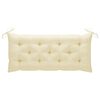 vidaXL Banc de jardin empilable et coussin 128,5cm Bois de teck massif