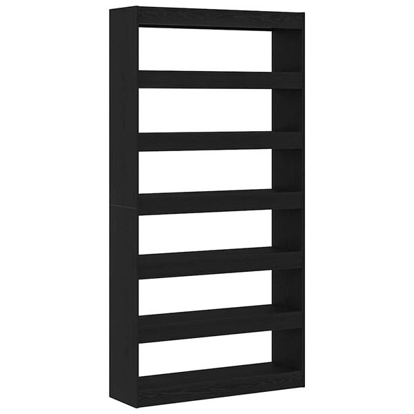 vidaXL Biblioth&egrave;que Noir 100 x 30 x 198 cm Bois d'ing&eacute;nierie
