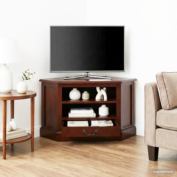 vidaXL MeubleTVd'Angle Marron 79 x 40 x 46 cm Bois de Mahogany Massif