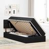 vidaXL Lit de Rangement avec matelas Noir 90 x 200 cm Velours