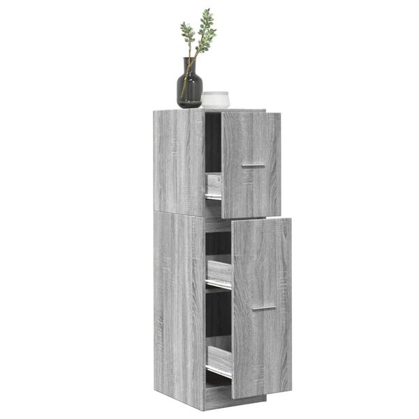 vidaXL Armoire d'apothicaire gris béton 30x41x118 cm bois d'ingénierie