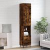 vidaXL Buffet haut Ch&ecirc;ne fum&eacute; 34,5x34x180 cm Bois d'ing&eacute;nierie