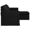 vidaXL Canap&eacute; Noir 215 x 138 x 80 cm tissu