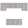 vidaXL Unit&eacute;s murales TV 6 pcs sonoma gris bois d'ing&eacute;nierie