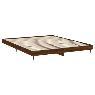 vidaXL Cadre de lit sans matelas chêne marron 160x200 cm