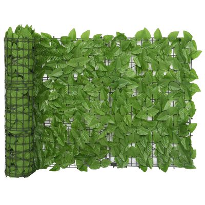 vidaXL Écran de balcon avec feuilles vert 400x75 cm