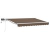 vidaXL Cadre de store manuel avec LEDs Taupe 5 x 3 m