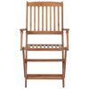 vidaXL Chaises pliables de jardin lot de 4 avec coussins Bois d'acacia