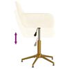 vidaXL Chaises pivotantes &agrave; manger lot de 2 Cr&egrave;me Velours