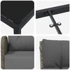 vidaXL Ensemble de salle &agrave; manger pour jardin 5 pcs Gris polyrotin