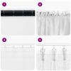 vidaXL Rideau en Voile 2 pcs Blanc 175 x 140 cm Polyester