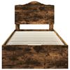 vidaXL Cadre de lit avec tiroir Ch&ecirc;ne fum&eacute; 75 x 190 cm Bois Ing&eacute;nierie
