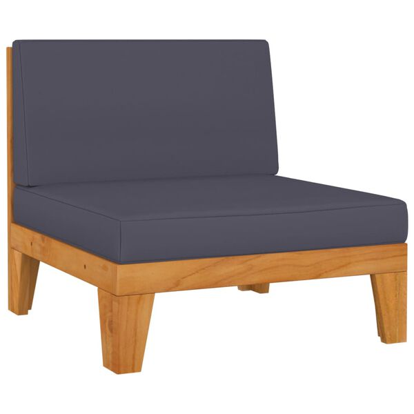 vidaXL Salon de jardin 5 pcs avec coussins Bois d'acacia solide