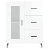 vidaXL Buffet Blanc brillant 69,5x34x90 cm Bois d'ing&eacute;nierie