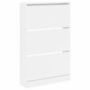 vidaXL Armoire &agrave; chaussures blanc 80x21x125,5 cm bois d'ing&eacute;nierie