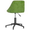 vidaXL Chaise pivotante de salle &agrave; manger Vert clair Velours
