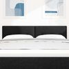 vidaXL T&ecirc;te de lit LED avec des lumi&egrave;res &agrave; LED Noir 144 cm Polyester