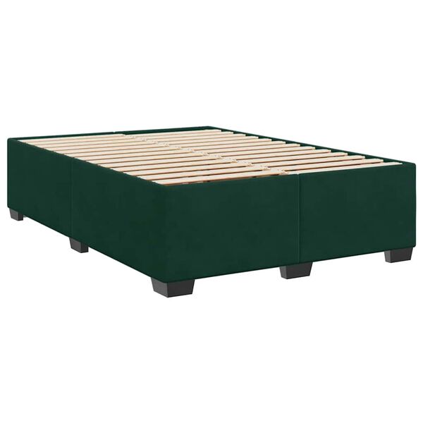 vidaXL Cadre de lit sans matelas vert fonc&eacute; 140x200 cm velours