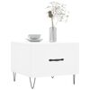 vidaXL Table basse blanc 50x50x40 cm bois d'ing&eacute;nierie