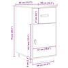 vidaXL Armoire de bureau Blanc 40x50x75 cm Bois massif de pin