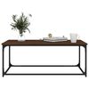 vidaXL Table basse Ch&ecirc;ne marron 102x50x40 cm Bois d'ing&eacute;nierie et fer