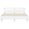 vidaXL Cadre de lit avec LED sans matelas blanc 140x190 cm