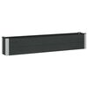 vidaXL Jardini&egrave;re sur&eacute;lev&eacute;e Noir 200 x 30 x 36 cm WPC et Aluminium