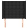 vidaXL T&ecirc;te de lit avec oreilles Noir 103x16x118/128 cm Similicuir