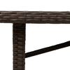 vidaXL Table de jardin avec dessus en verre marron r&eacute;sine tress&eacute;e