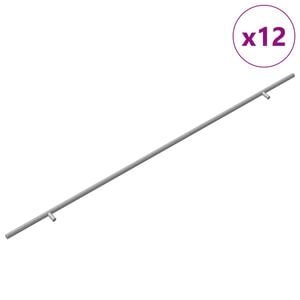 vidaXL Poign&eacute;e de cabinet 12 pi&egrave;ces Argent&eacute; 900 mm Acier inoxydable